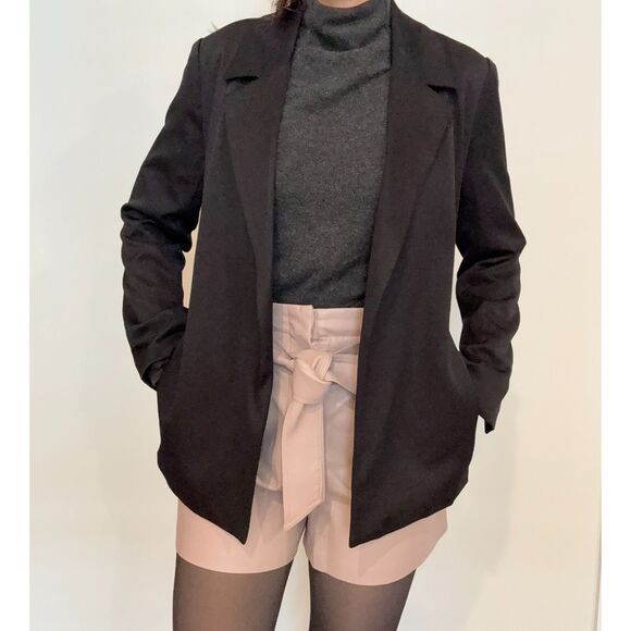 Sinsay Black Blazer with Tie Belt – Size XS - Picture 2 of 5